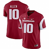 Arkansas Razorbacks 10 Brandon Allen Red College Football Jersey Dzhi,baseball caps,new era cap wholesale,wholesale hats
